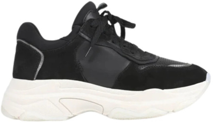 Bronx Zwarte Sneakers met Witte Zool Bronx , Black , Dames - 39 Eu,40 Eu,38 Eu,37 Eu,41 EU