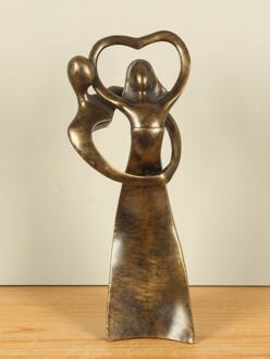 Bronzen beeld Omarming, 35 cm