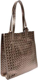 Bronzen Leren Tas Brons - One Size