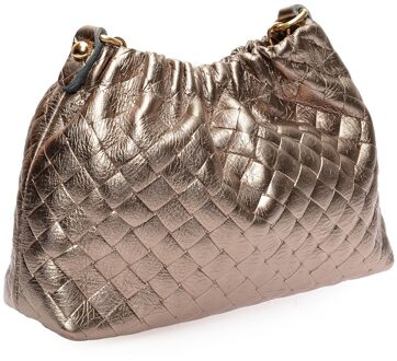 Bronzen Leren Tas Brons - One Size