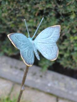 Bronzen tuinprikker Vlinder, 62 cm