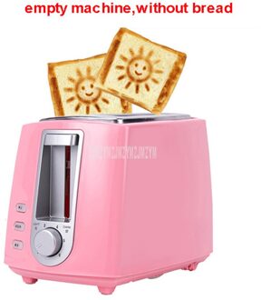 Brood Bakken Oven Machine 6-Gear Verstelbare Elektrische Broodrooster Huishoudelijke Automatische Ontbijt Toast Sandwich Maker Opwarmen Functie roze
