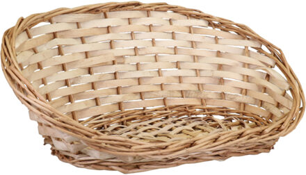 Broodmand ovaal - 39 x 16 x 14 cm - mandje rotan/riet - broodmand Beige