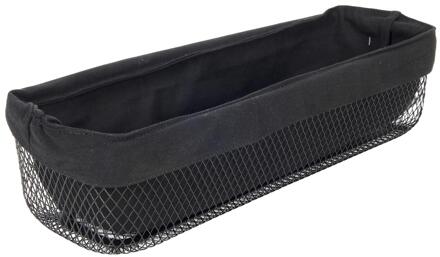 Broodmandje metaal 40x13x9cm mat zwart