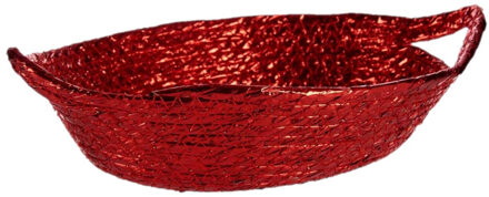 broodmandje - rood - 26 x 22 x 8 cm - zeegras