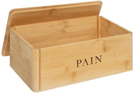 Broodtrommel - bamboe hout - 33 x 20 x 12 cm - met deksel