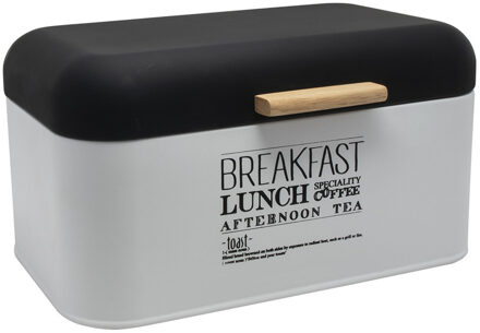 Broodtrommel bewaardoos - wit -15 x 30 x 20 cm