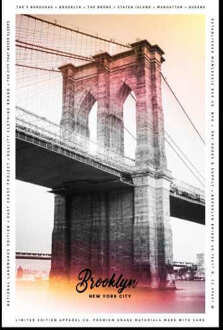 Brooklyn Bridge Men's T-Shirt - Black - M Zwart