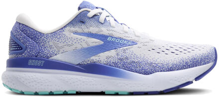 Brooks Ghost 16 Neutrale Schoen Dames-Wit,Blauw - 38