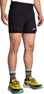 Brooks High Point 5" 2-in-1 Short 2.0 Heren zwart - 2XL