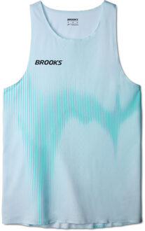 Brooks Pro Kit Singlet Heren wit/blauw