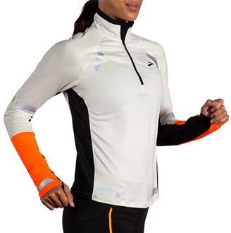 Brooks Run Visible 1/2 Zip 2.0 Dames oranje/wit - XL