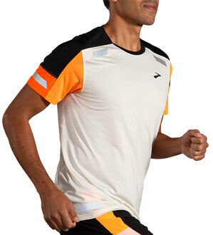 Brooks Run Visible T-Shirt 2.0 Heren oranje/wit - L