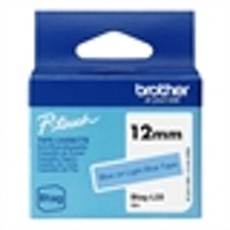 Brother Btag-L33 niet-gelamineerde tape blauw op lichtblauw 12 mm (origineel)
