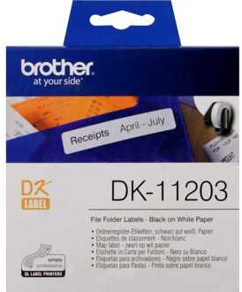 Brother Etiket Brother DK-11203 17x87mm archivering 300stuks Zwart