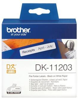 Brother Etiket Brother DK-11203 17x87mm archivering 300stuks Zwart