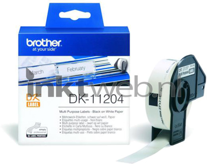 Brother Etiket Brother DK-11204 17x54mm 400stuks Zwart