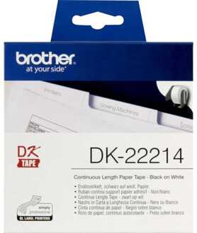 Brother Etiket Brother DK-22214 12mm thermisch 30-meter wit papier