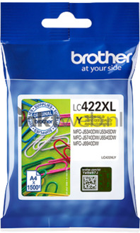 Brother inktcartridge, 1.500 pagina's, OEM LC-422XLY, geel