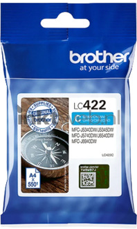 Brother inktcartridge, 550 pagina's, OEM LC-422C, cyaan