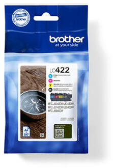 Brother inktcartridge, 550 pagina's, OEM LC-422VAL, 4 kleuren
