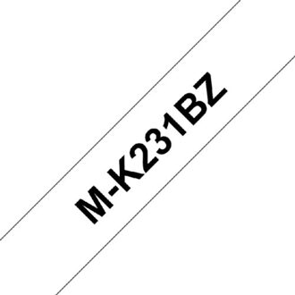 Brother Labeltape Brother P-touch M-K231 12mm zwart op wit