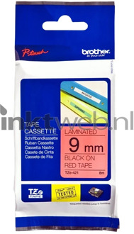 Brother Labeltape Brother P-touch TZE-421 9mm zwart op rood