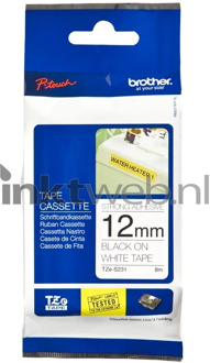 Brother Labeltape Brother P-touch TZE-S231 12mm zwart op wit