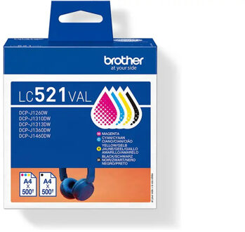 Brother LC-521VAL Cartridges Combo Pack Inkt