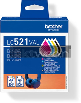 Brother LC-521VAL Cartridges Combo Pack Inkt