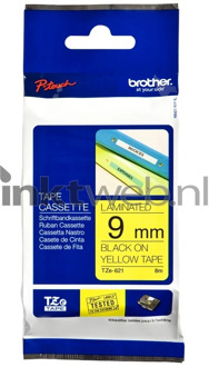 Brother printlintcassette TZE-621 geel/zwart 9 mm Multikleur