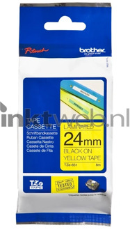 Brother Printlintcassette TZE-651 geel/zwart 24 mm Multikleur