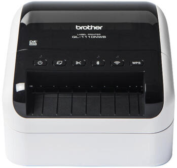 Brother QL-1110NWB labelprinter Direct thermisch 300 x 300 DPI 110 mm/sec Bedraad en draadloos Ethernet LAN DK Wifi Bluetooth