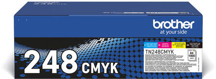 Brother Standaard tonerpakket - BROTHER - TN248VAL - Cyaan Magenta Geel Zwart - 4x1000 pagina's