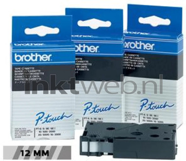 Brother TC101A zwart op transparant breedte 12 mm labels