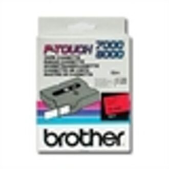 Brother TX-441 tape zwart op rood 18mm x 15m (origineel)