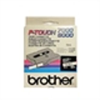 Brother TX-M11 tape mat zwart op transparant 6mm x 15m (origineel)