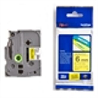 Brother TZe-611 tape zwart op geel 6mm x 8m (origineel)