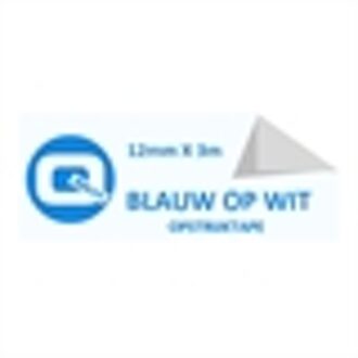 Brother TZe-FA3 tape blauw op wit 12mm opstrijktape voor stoffen (huismerk)