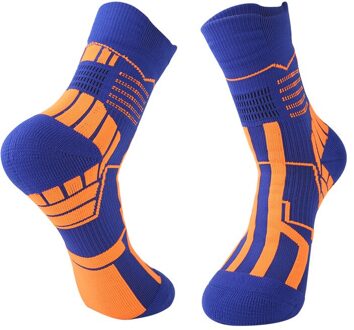 Brothock Professionele handdoek bodem sport basketbal sokken dikke bodem lange buis elite buitensporten sokken fabriek blauw