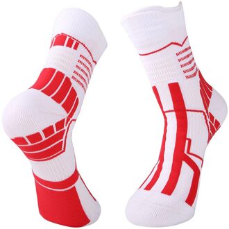 Brothock Professionele handdoek bodem sport basketbal sokken dikke bodem lange buis elite buitensporten sokken fabriek rood