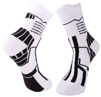Brothock Professionele handdoek bodem sport basketbal sokken dikke bodem lange buis elite buitensporten sokken fabriek wit