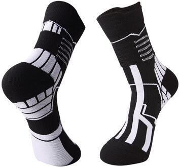 Brothock Professionele handdoek bodem sport basketbal sokken dikke bodem lange buis elite buitensporten sokken fabriek zwart