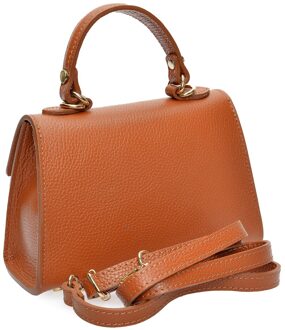 Brown Leren Tas Bruin - One Size