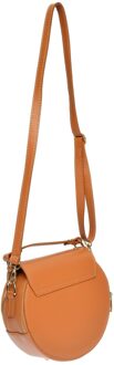 Brown Leren Tas Bruin - One Size
