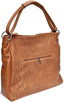 Brown Leren Tas Bruin