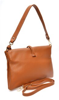 Brown Leren Tas Bruin