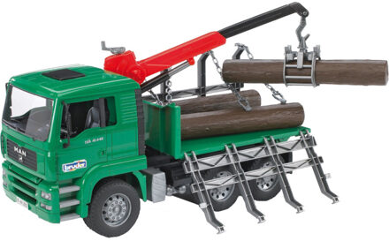 bruder houttransporter MAN met kraan/boomstammen (02769) Multikleur