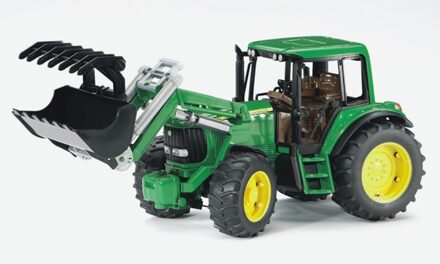 bruder John Deere tractor met frontlader Blauw