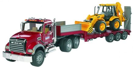 bruder Mack Granite dieplader met graafmachine (02813)